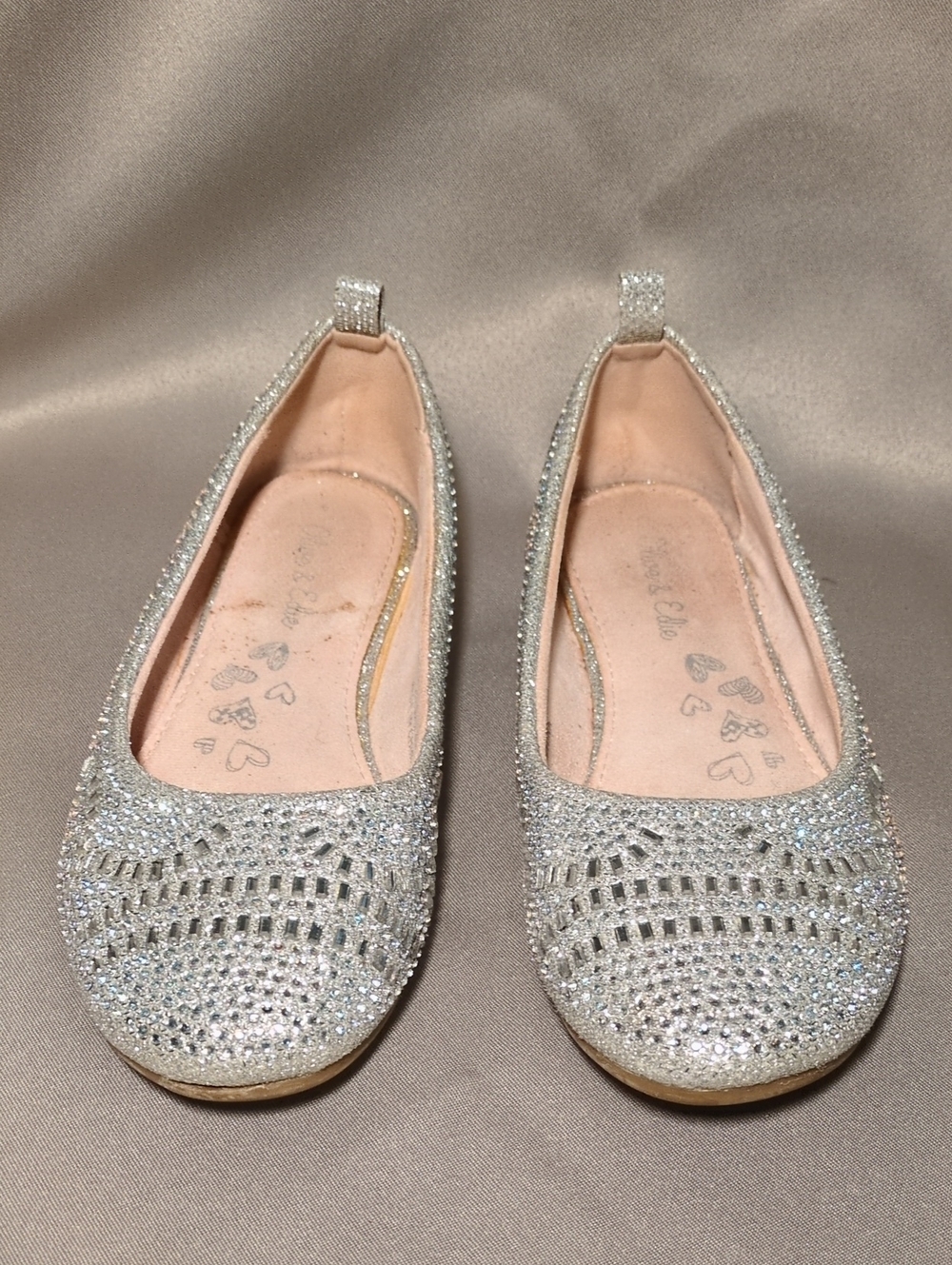 Sparkle Silver Girls' Ballet Flats